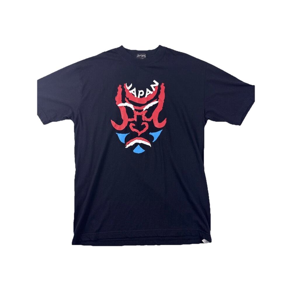 Japan Shine Kabuki Kumadori T Shirt Japan Graphic Tee Mens 2L Black